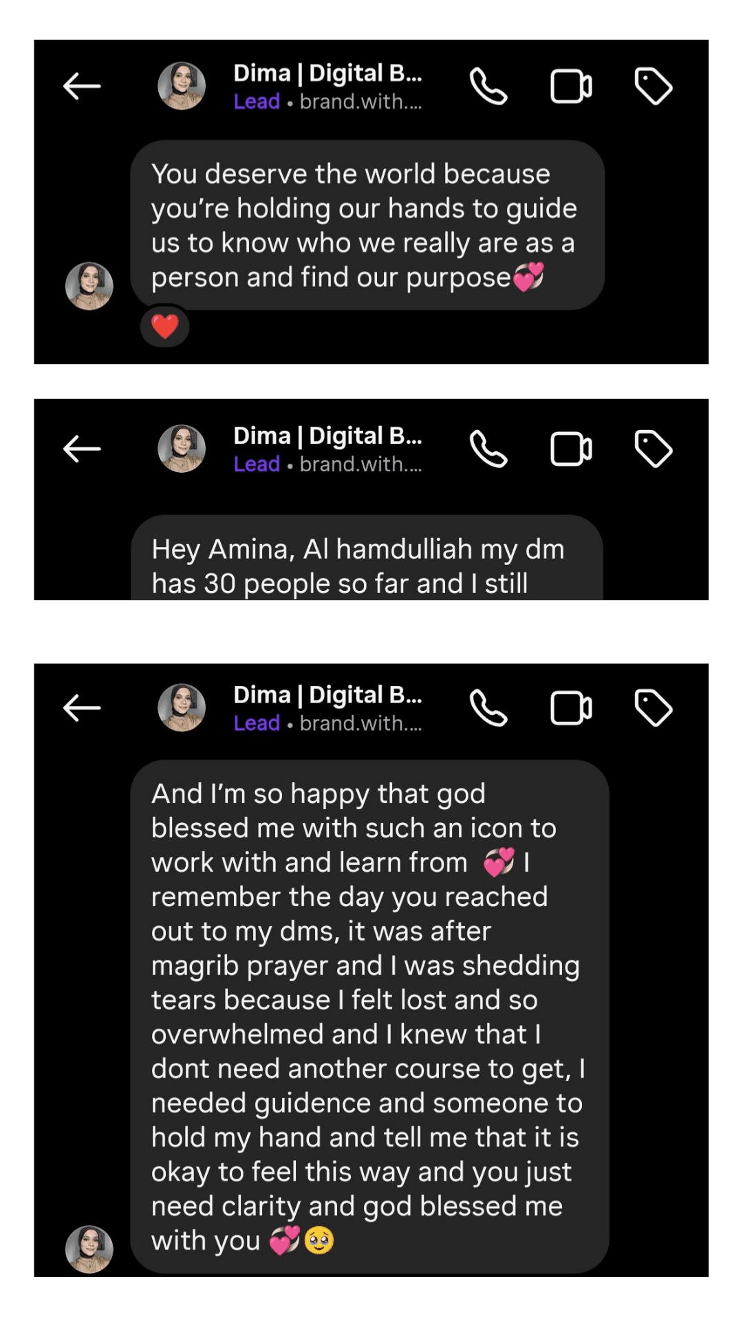 Client testimonial 1