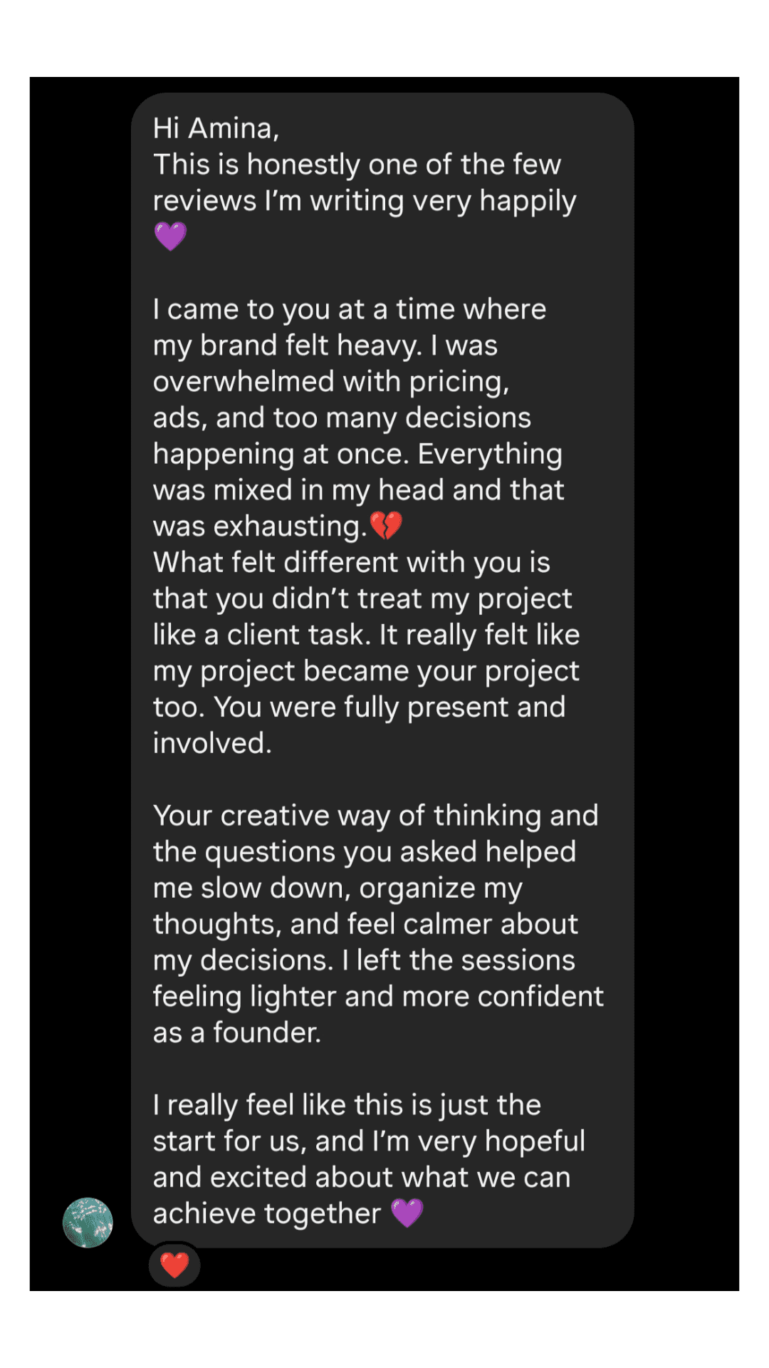 Client testimonial 3